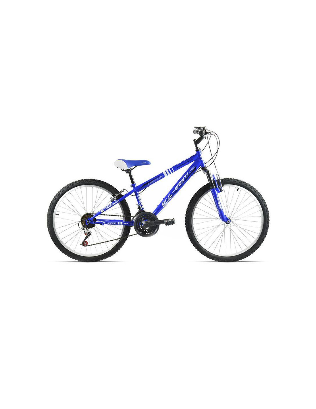 bicicleta 26" JL Wenti suspension roja-azul-amarilla Talla XS Albert motos bicis . com