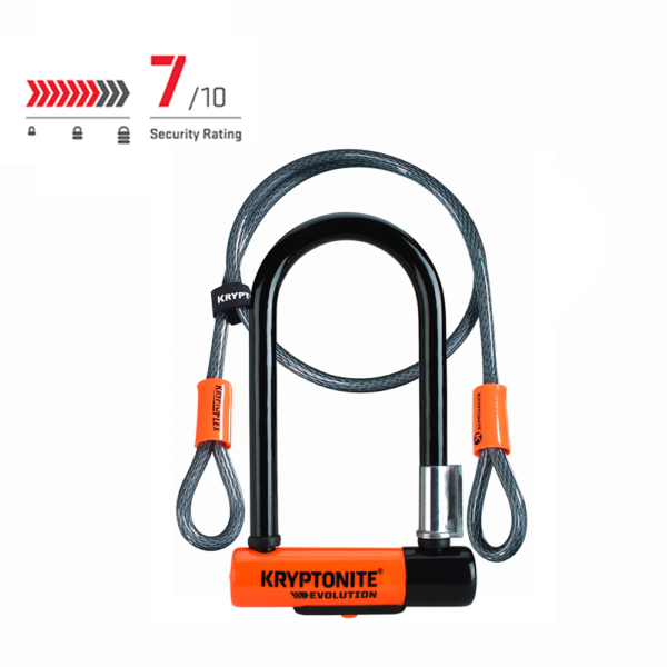 Antirrobo U y Cable Evo Mini7 8.3cmx17.8cm y Cable 4foot)