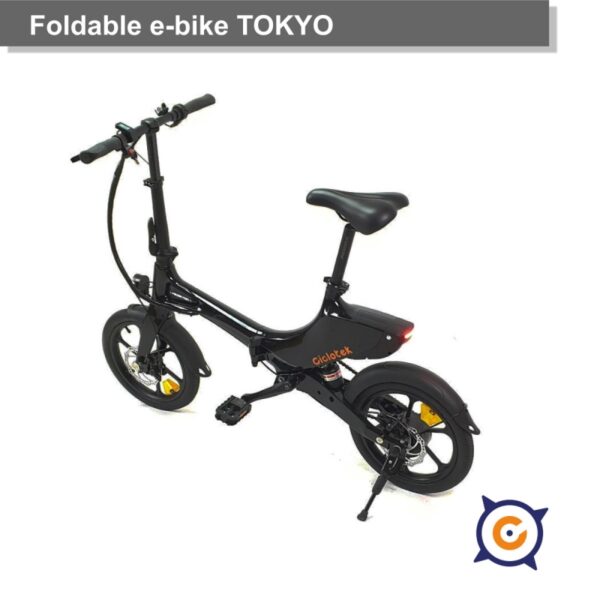Bicicleta eléctrica plegable Tokyo Negra - Imagen 2